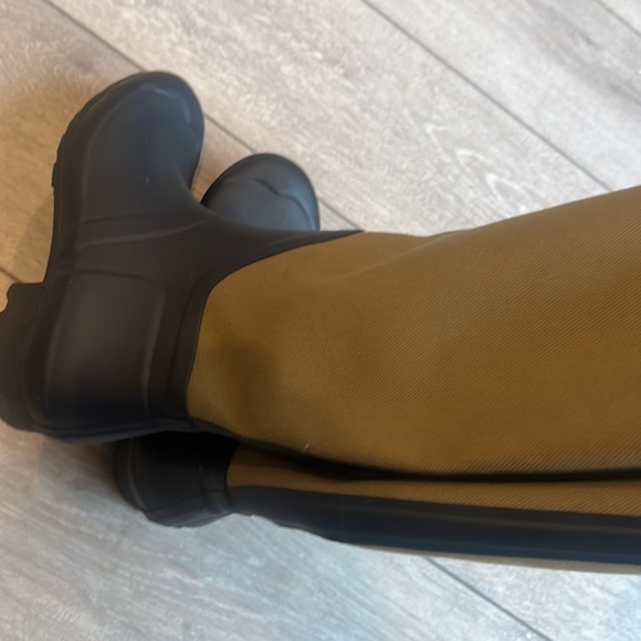 Hunter regent st James canvas and rubber olive and black tall rain boots size 8 - Picture 9 of 15